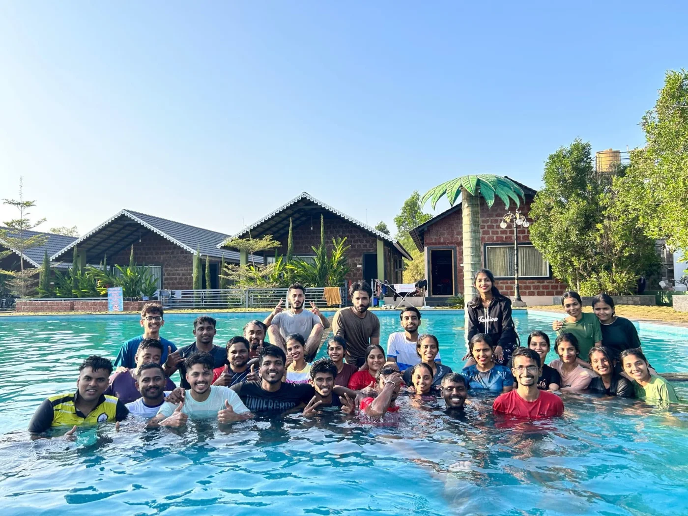 TrekPulse travellers enjoying a group resort getaway